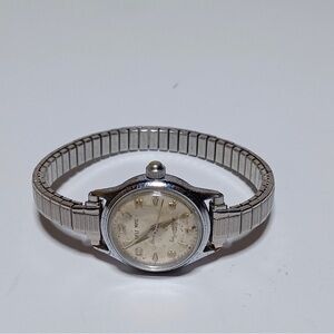 Vintave Belforte Ladies Watch Mechanical Wind Up Silvertone Working